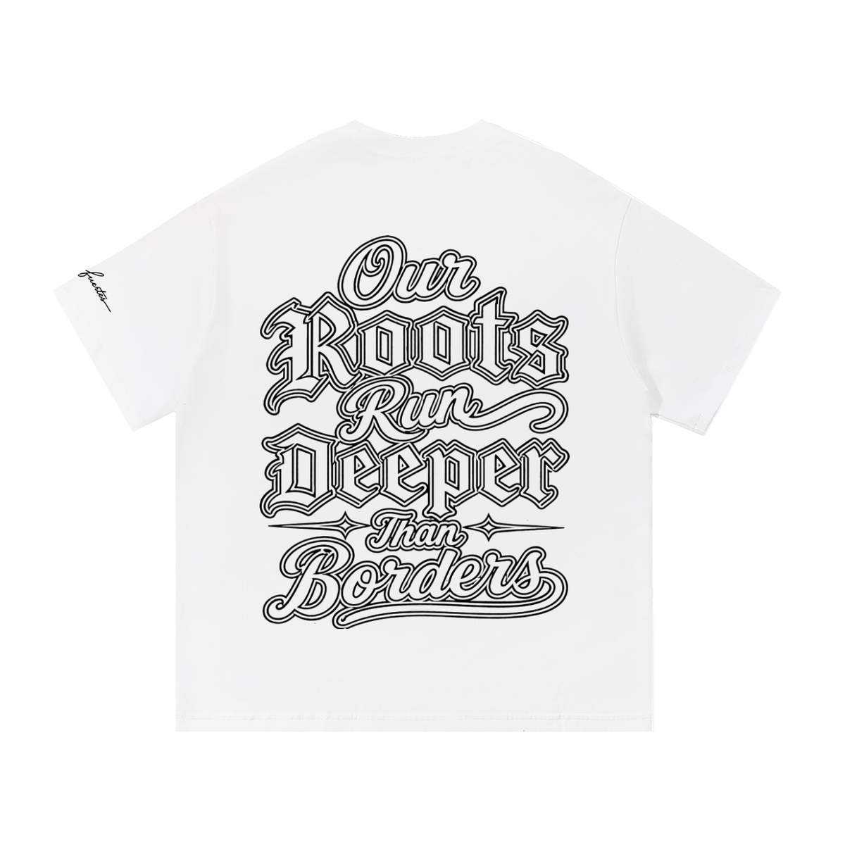 Our Roots Run Deeper Black Lettering Essential Cotton T-Shirt