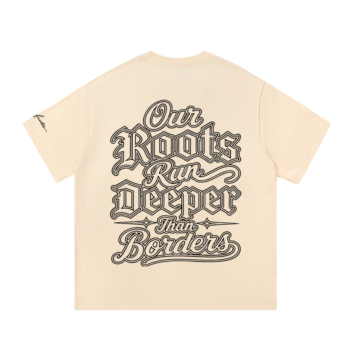 Our Roots Run Deeper Black Lettering Essential Cotton T-Shirt