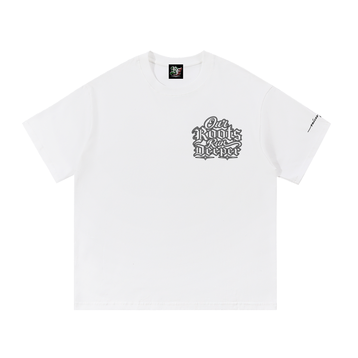 Our Roots Run Deeper Black Lettering Essential Cotton T-Shirt