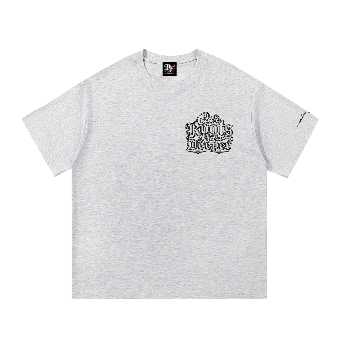 Our Roots Run Deeper Black Lettering Essential Cotton T-Shirt