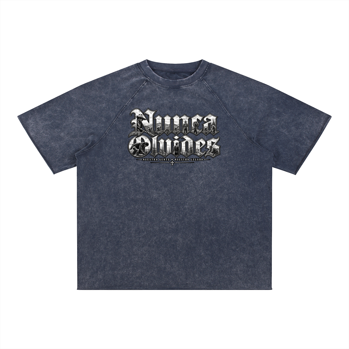 Nunca Olvides Mineral Wash Raw Edge T-Shirt