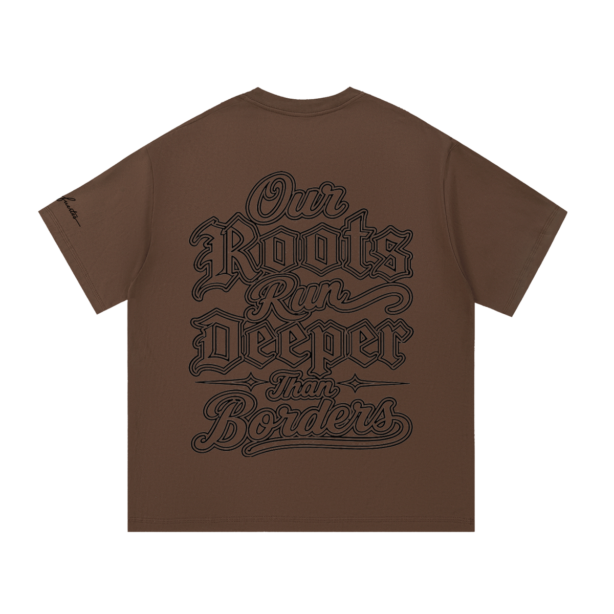 Our Roots Run Deeper Black Lettering Essential Cotton T-Shirt