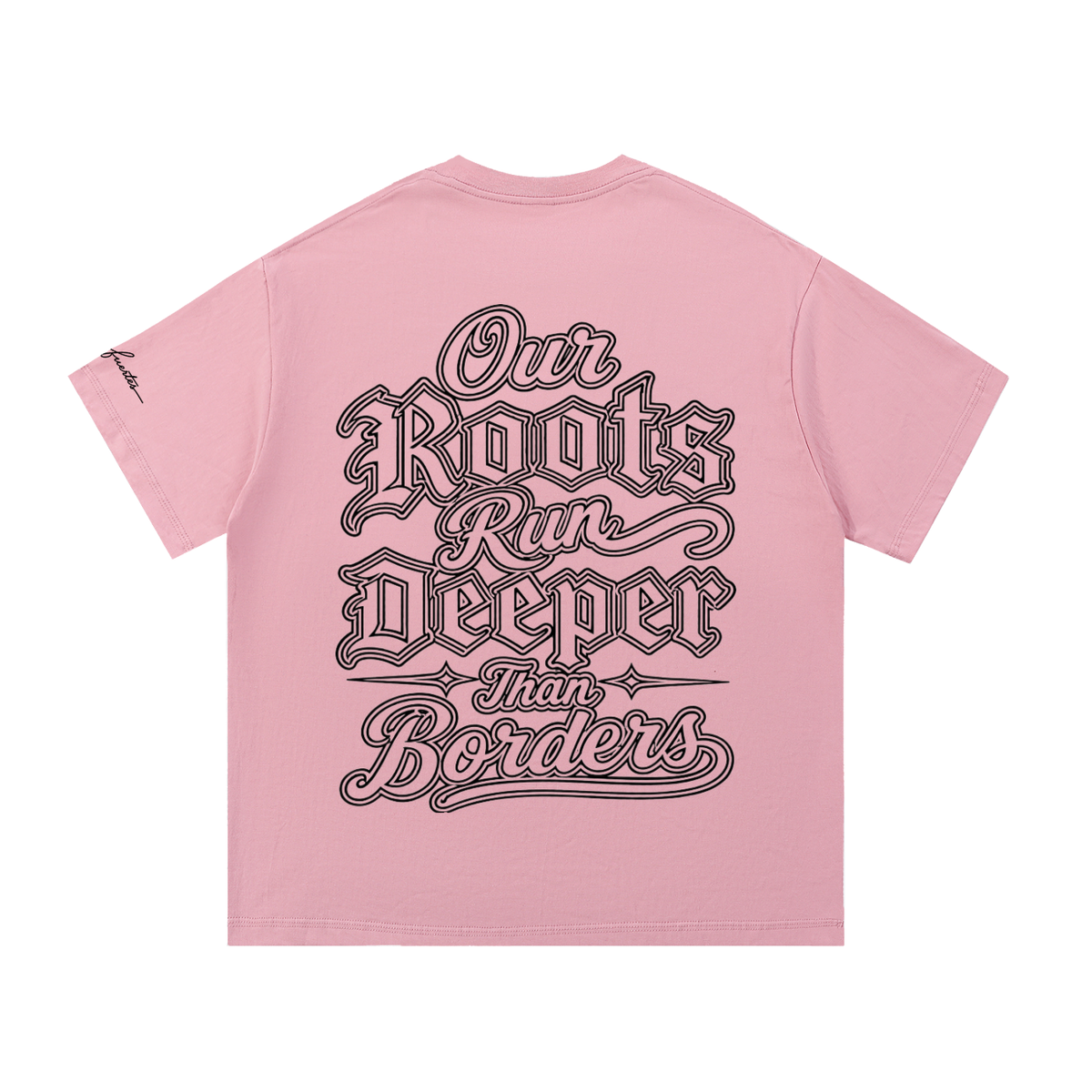 Our Roots Run Deeper Black Lettering Essential Cotton T-Shirt
