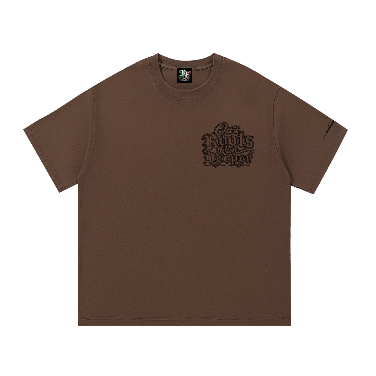Our Roots Run Deeper Black Lettering Essential Cotton T-Shirt