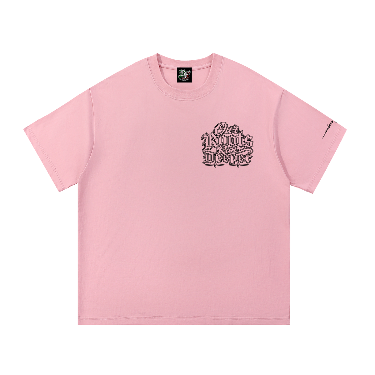 Our Roots Run Deeper Black Lettering Essential Cotton T-Shirt